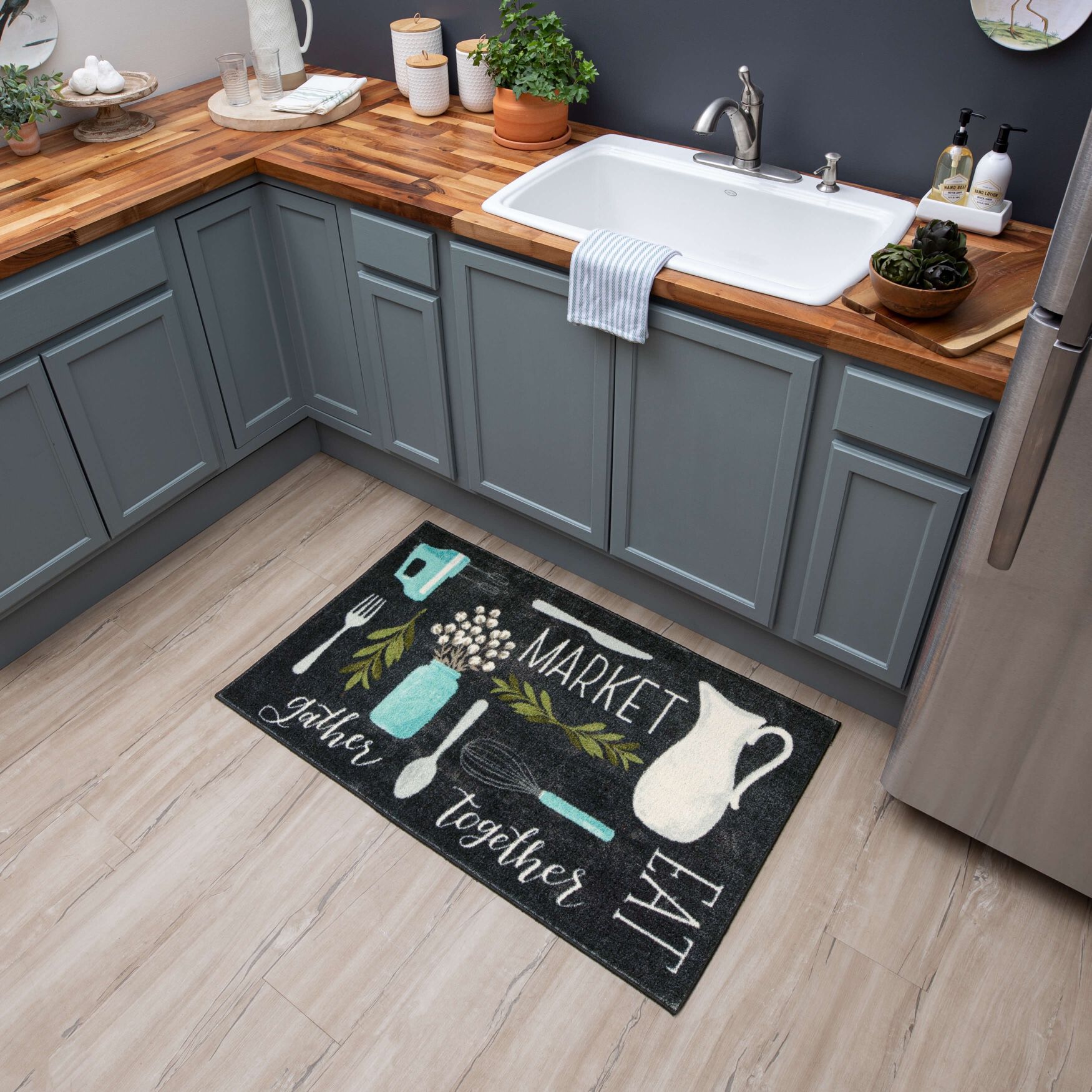 Farmhouse Kitchen Kitchen Rug, , alternate image number 5