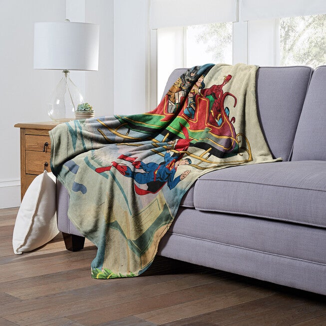 Wb Dc Justice League Super Sleigh Silk Touch Throw, , alternate image number null
