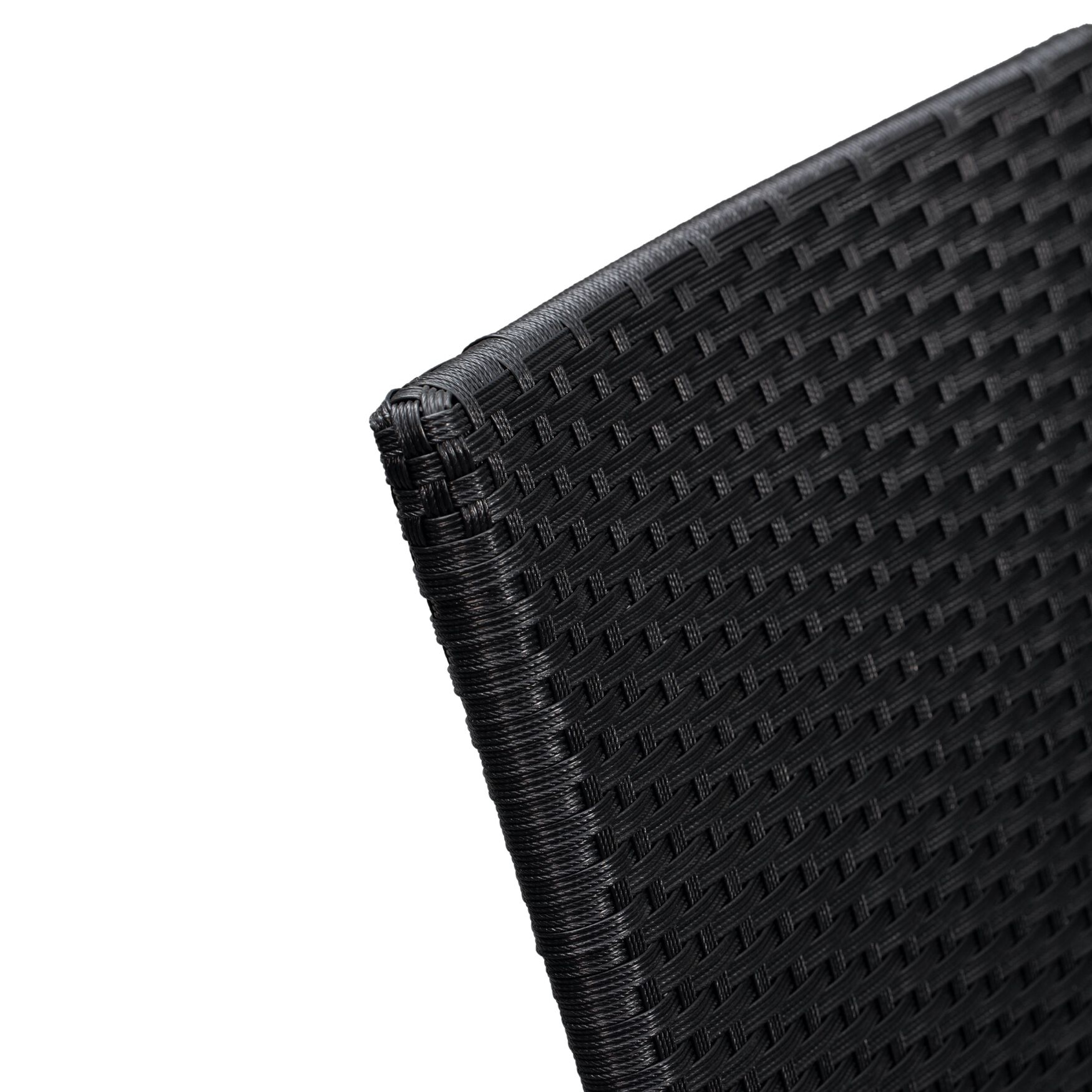 Morgan Outdoor Wicker Stacking Chair - Black - Set of 4, , alternate image number 9