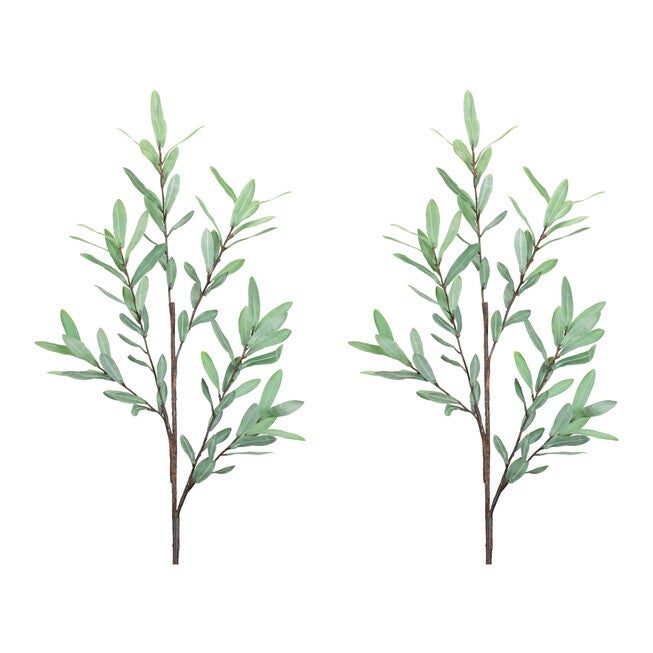 Olive Leaf Twig Branch (Set of 2), GREEN, alternate image number 2