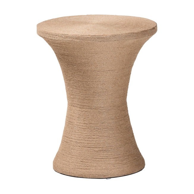 bali & pari Maliyah Japandi Natural Jute Ottoman, NATURAL BROWN, on-hover image number 1