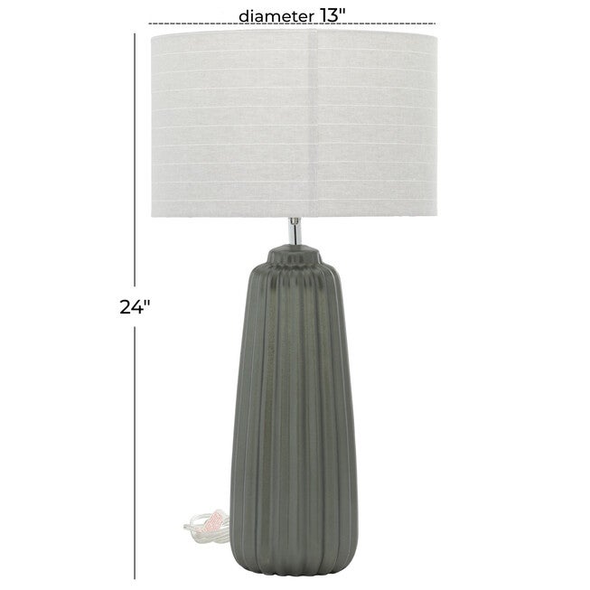 Grey Ceramic Traditional Table Lamp, , alternate image number 8