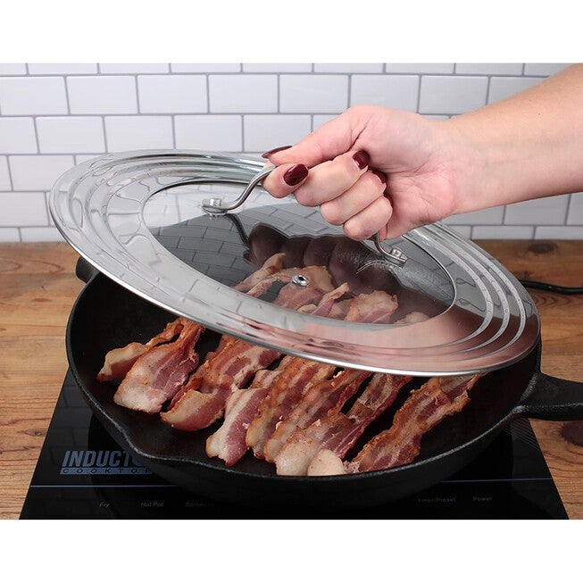 Universal Lid - 7-12 inches with Glass, , alternate image number 3