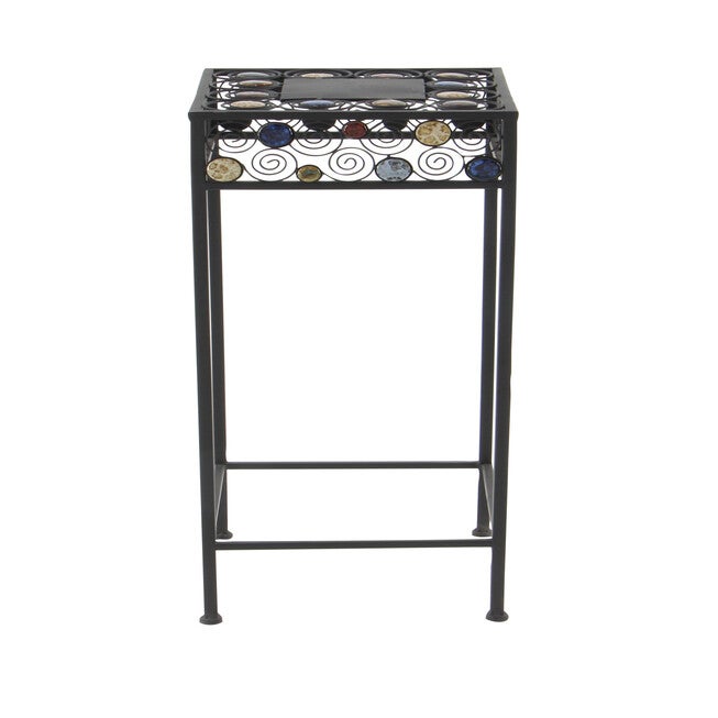 Set Of 3 Black Metal Traditional Plantstand, , alternate image number null