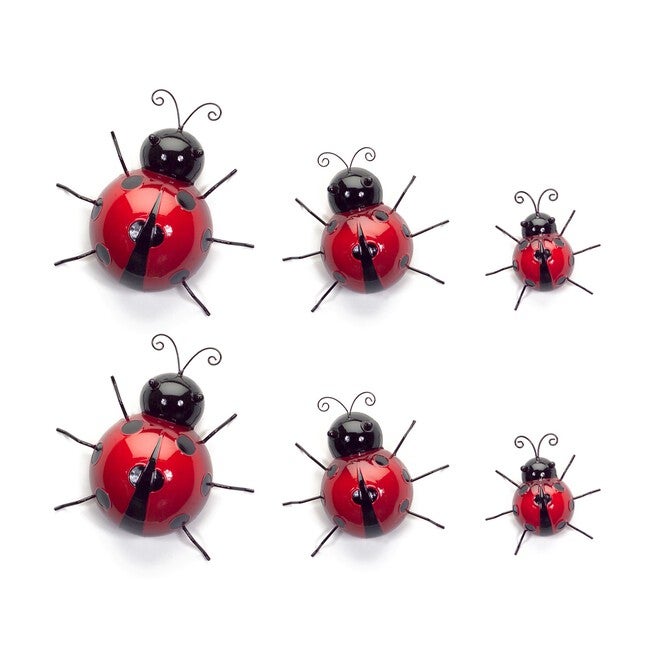 Metal Lady Bug Garden Decor (Set Of 6), , on-hover image number 1