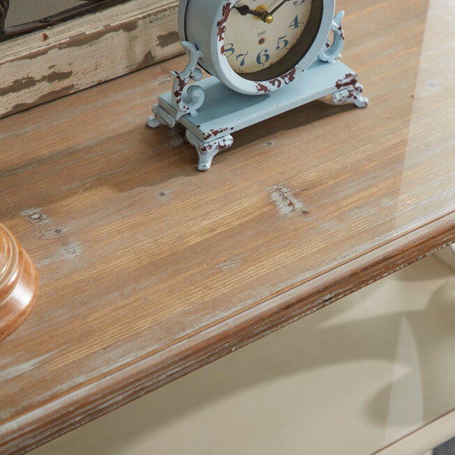 White Farmhouse Wood Console Table, 32 x 38, , alternate image number null