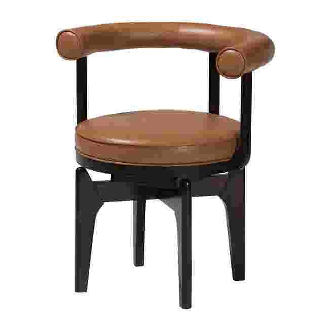 Delacruz swivel dining chair front view