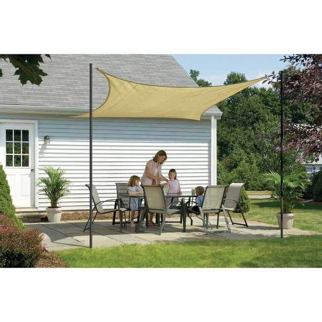 Shade Sail Square - Heavyweight 16 x 16 ft. Sand, , alternate image number null
