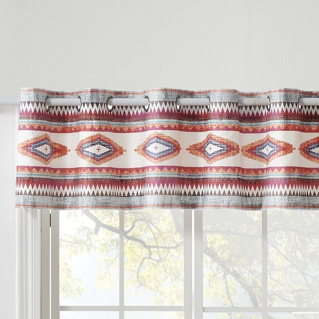 Kiva Western Boho Window Valance, STONE, hi-res image number null