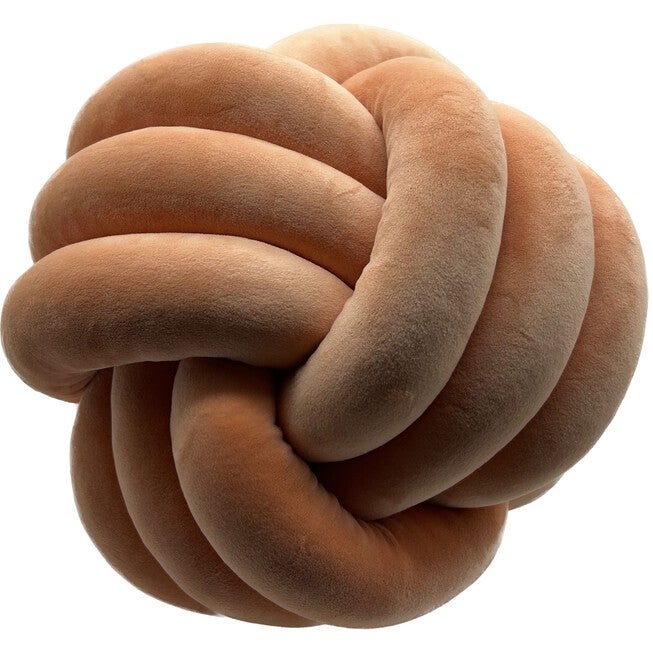 Soft Plush Knott Pillow Ball Cushions, ORANGE, hi-res image number 0