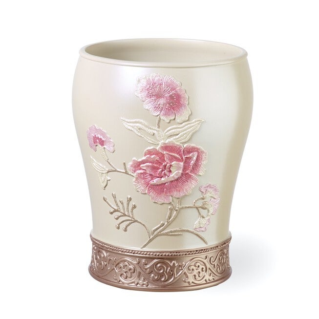 Dublin Rose Waste Basket, BEIGE, hi-res image number null