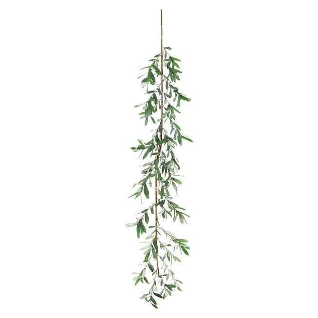 Olive Leaf Foliage Garland 5.5'L, GREEN/BROWN, alternate image number null
