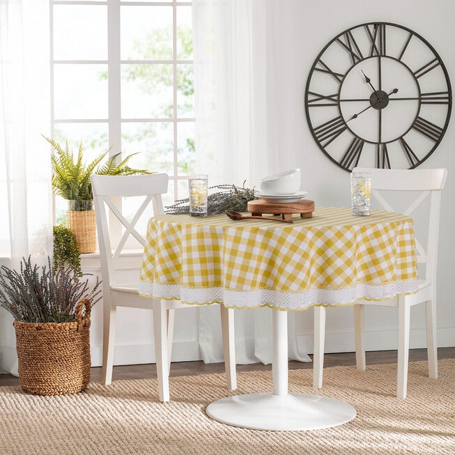 Buffalo Check Round Tablecloth - 70-in, , alternate image number null