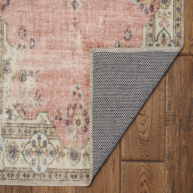 Washable Blanton Pink/Ivory Rug, , on-hover image number 1