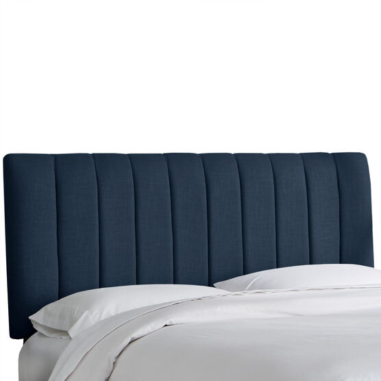 Wesley Channel Seam Headboard, LINEN NAVY, hi-res image number null