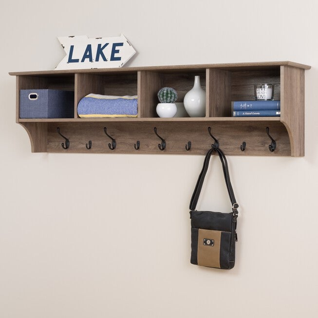 60 inches Wide Hanging Entryway Shelf, GRAY, hi-res image number 0
