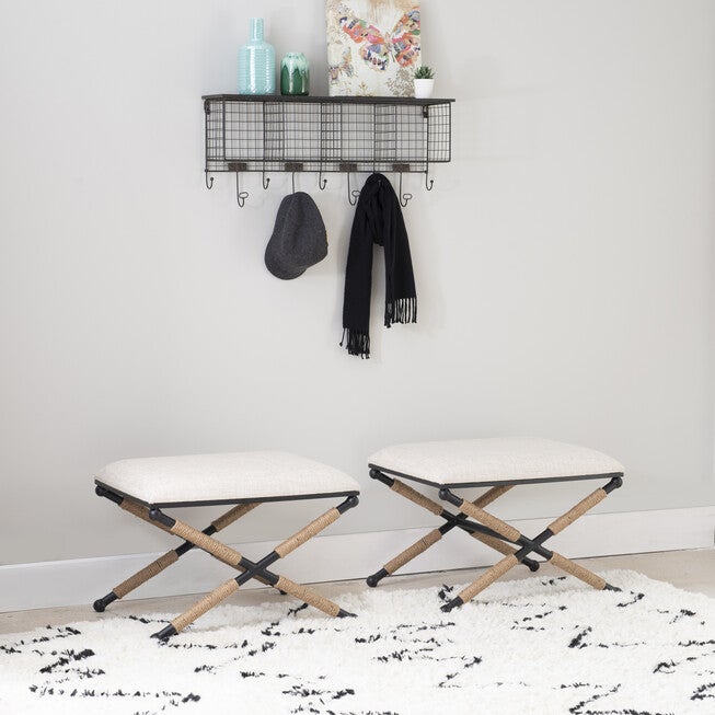 Ashburn Campaign Accent Stool, , alternate image number null