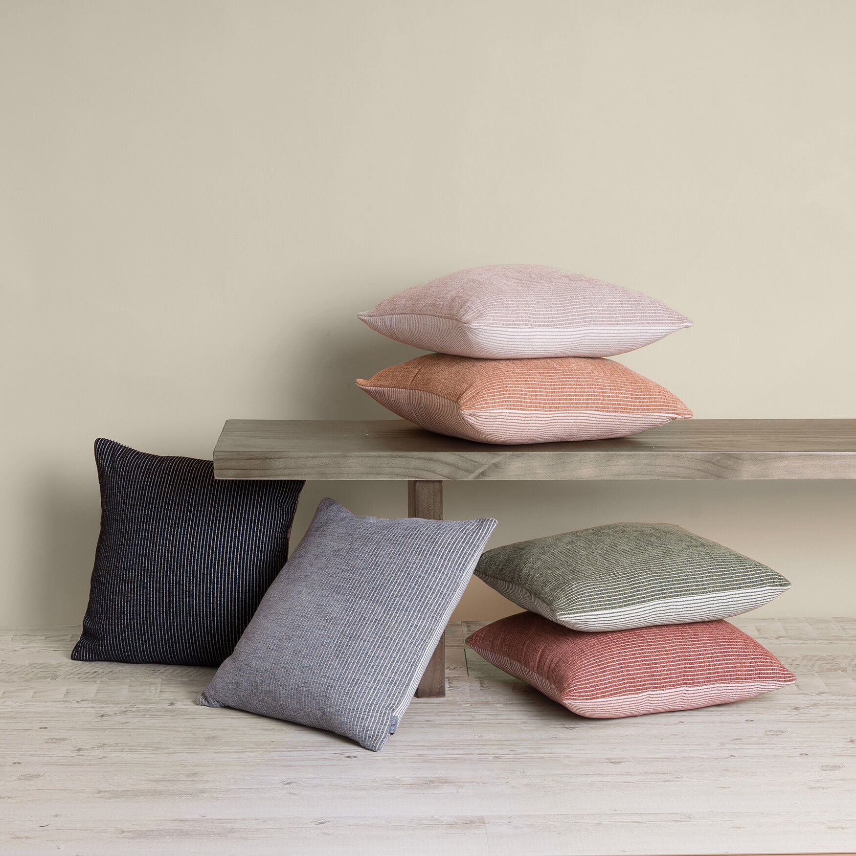 ELSA REVERSIBLE WOVEN STRIPES PILLOW 18X18, , alternate image number 6