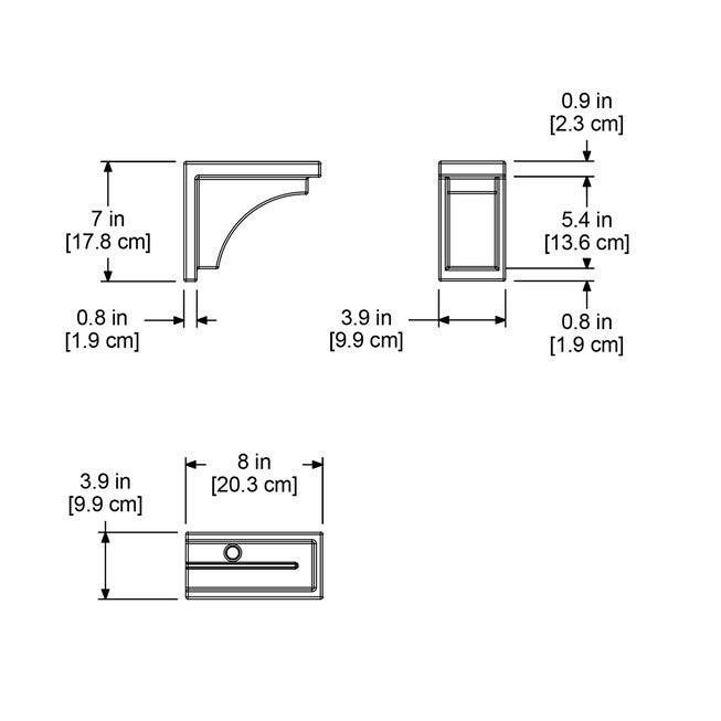 Nantucket Decorative Brackets (2pk), , on-hover image number null