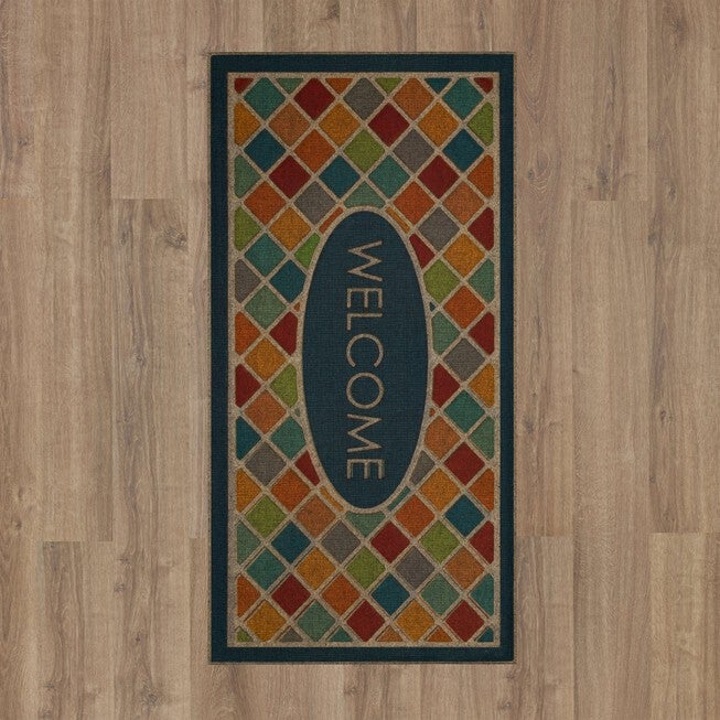 Ornamental Crosshatch Door Mat, , alternate image number null