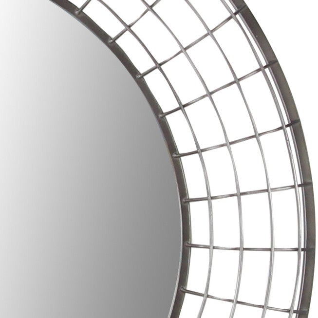 Black Industrial Metal Wall Mirror, , alternate image number 4