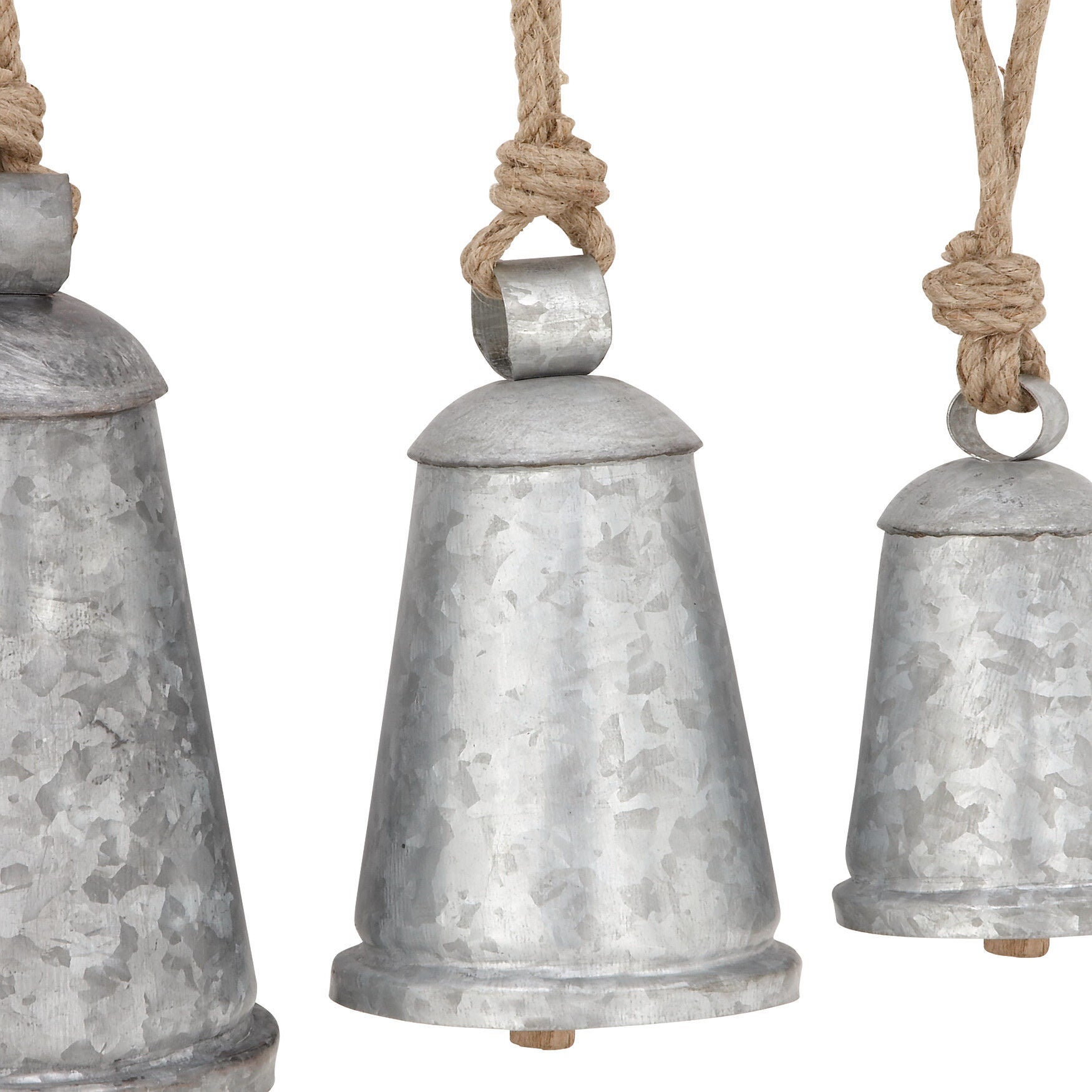 Set Of 3 Grey Metal Rustic Windchime, , on-hover image number 1