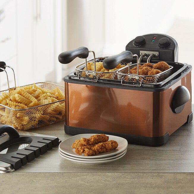 Triple Basket Deep Fryer, COPPER, hi-res image number 0
