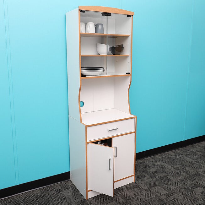 Home Basics Large Wood Microwave Cabinet, , alternate image number null