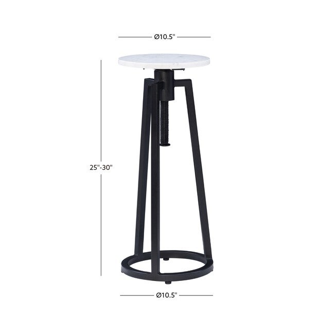 Aurora White Marble Black Adj Drink Tbl Accent Tables (Including End Tables), , alternate image number 9