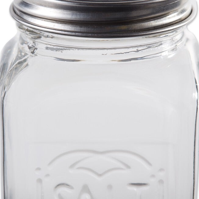 Retro Glass Salt & Pepper Set - Clear, , alternate image number null