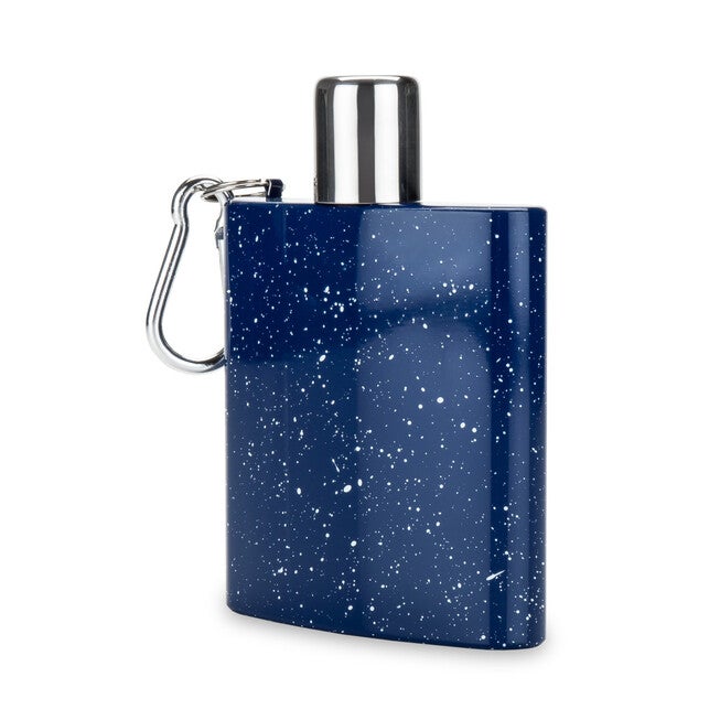 Enamel Carabiner Beverage Flask, BLUE, hi-res image number null