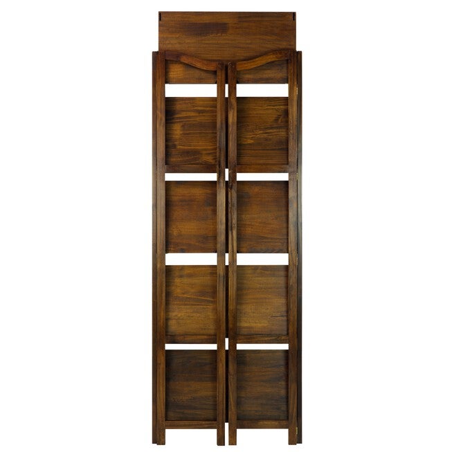 Stratford 5-Shelf Folding Bookcase-Warm Brown, , alternate image number null