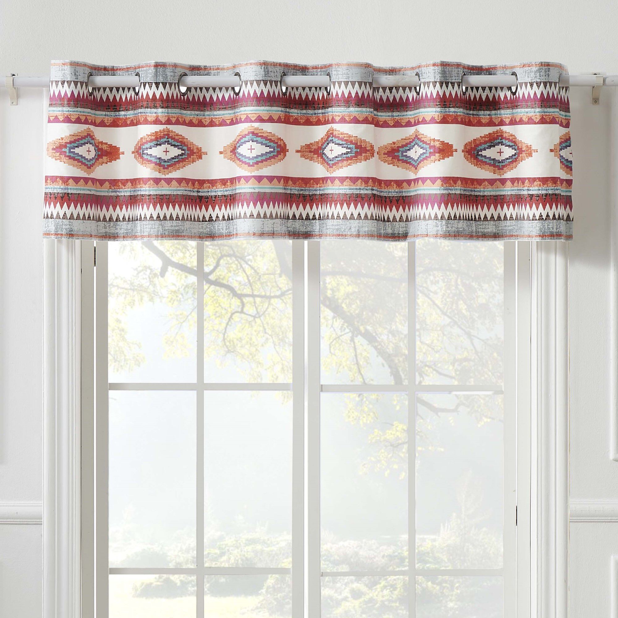 Kiva Window Treatment Valance Curtains, STONE, alternate image number 2
