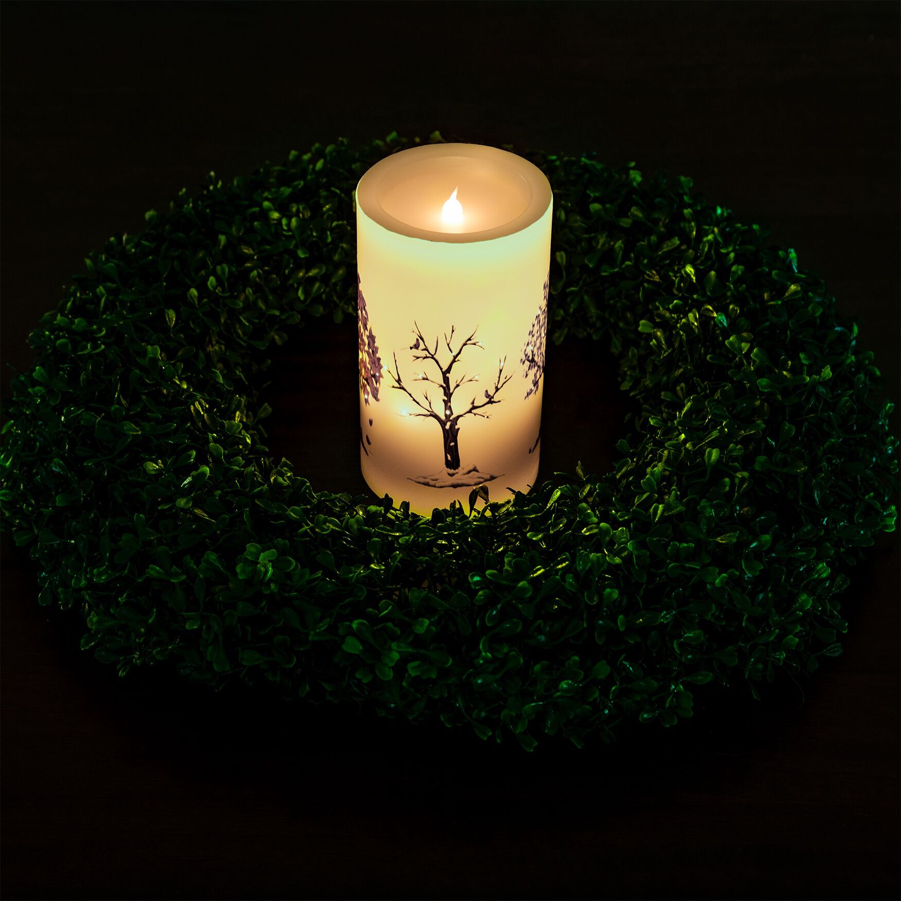 Four Seasons Fiber Optic & LED Candle, , on-hover image number 1