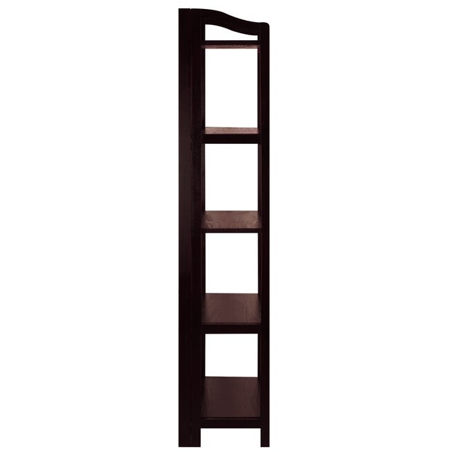 Stratford 5-Shelf Folding Bookcase-Espresso, , alternate image number null