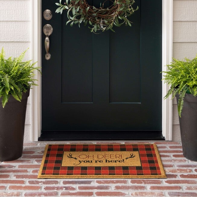 Oh Deer Antlers Door Mat, , alternate image number 4