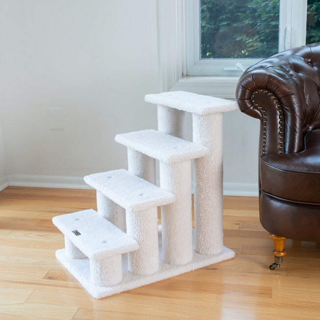 4 Steps Real Wood Ramp Dog Cat Pet Step Stairs Ramp, , alternate image number 2