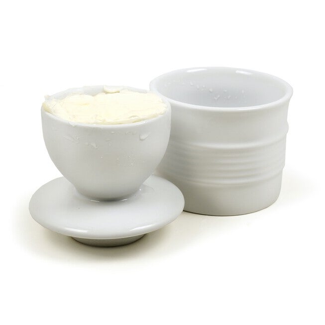 Stoneware Butter Pot - White, , alternate image number null