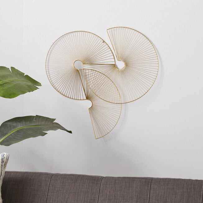 Cosmoliving By Cosmopolitan Gold Metal Wall Decor, , alternate image number 6