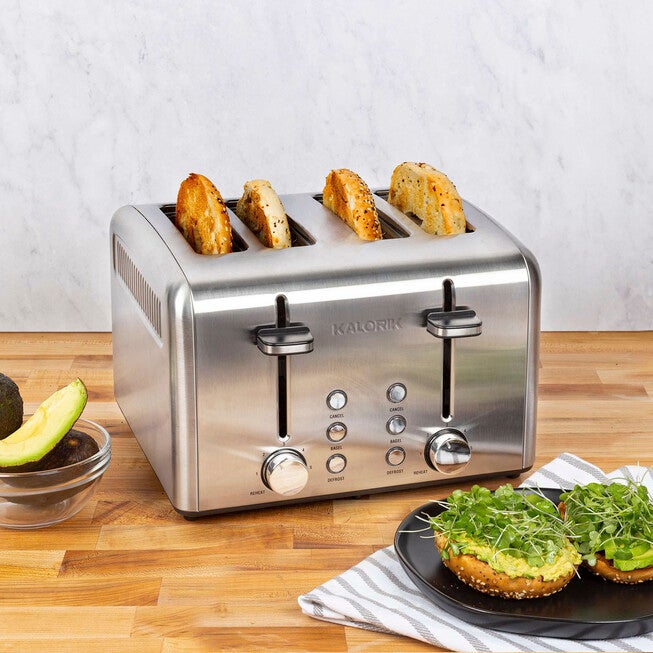 Kalorik 4-Slice Toaster, Stainless Steel, STAINLESS STEEL, hi-res image number null