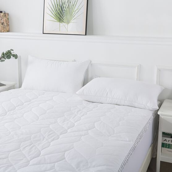 Cotton Quilted Dual Chamber 1.5 In. Feather Topper Mattress Toppers, , alternate image number null