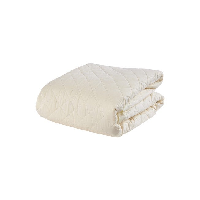 myProtector™ 2-in-1 washable natural wool mattress protector, IVORY, hi-res image number 0