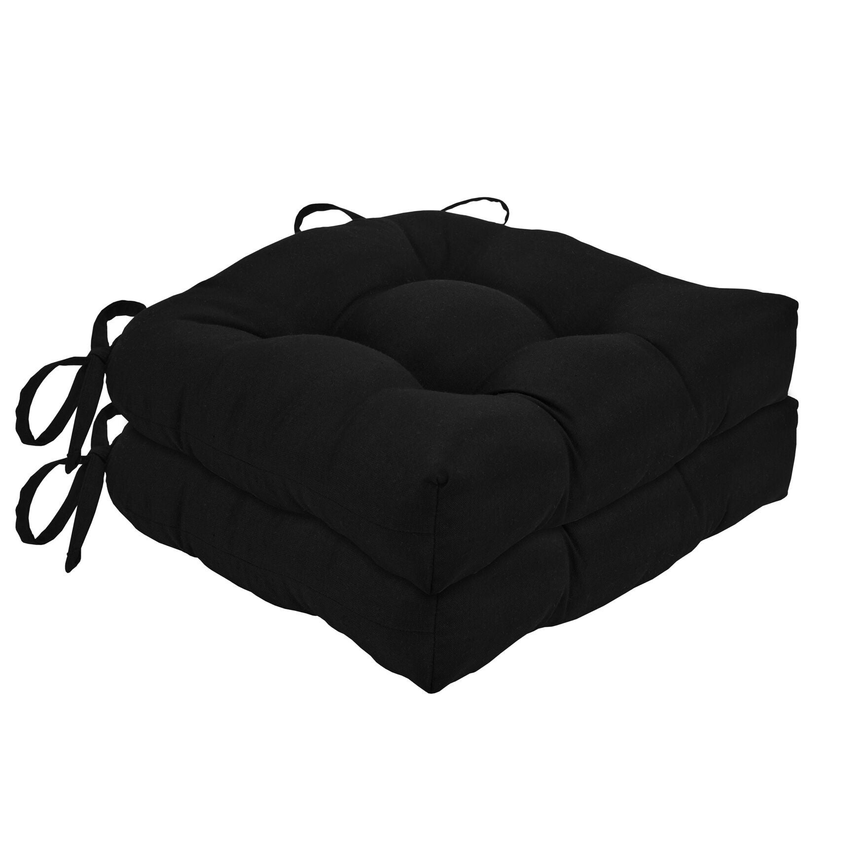 Chase Tufted Chair Seat Cushions, BLACK, hi-res image number 0