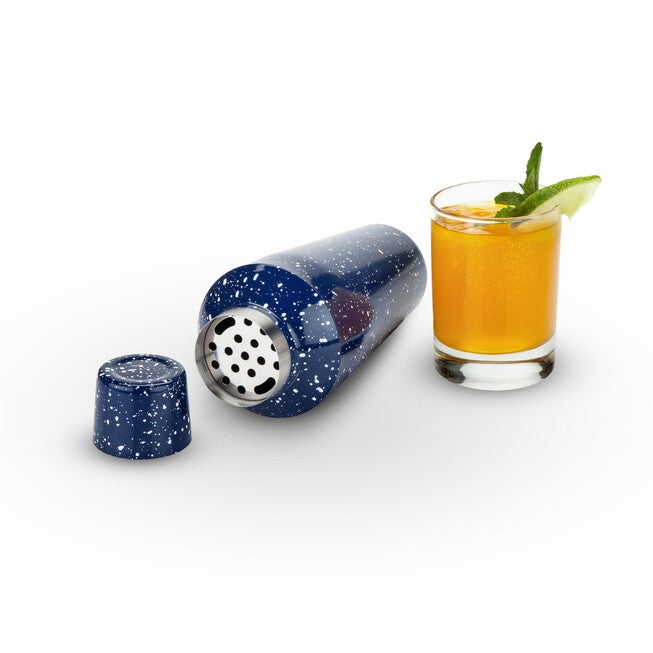 Enamel Cocktail Shaker And Jigger Set, , on-hover image number null