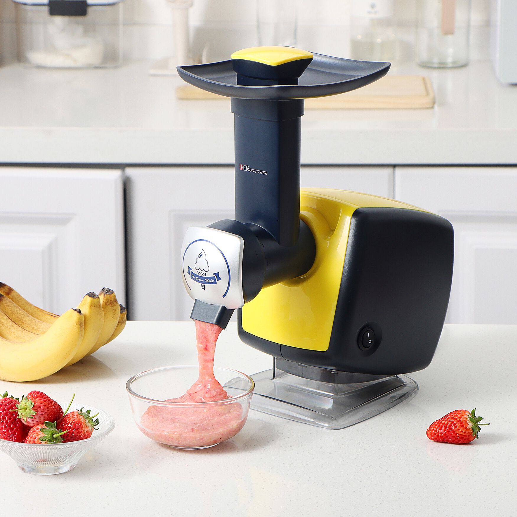 Frozen Fruit Sorbet Treat Maker, YELLOW, hi-res image number 0