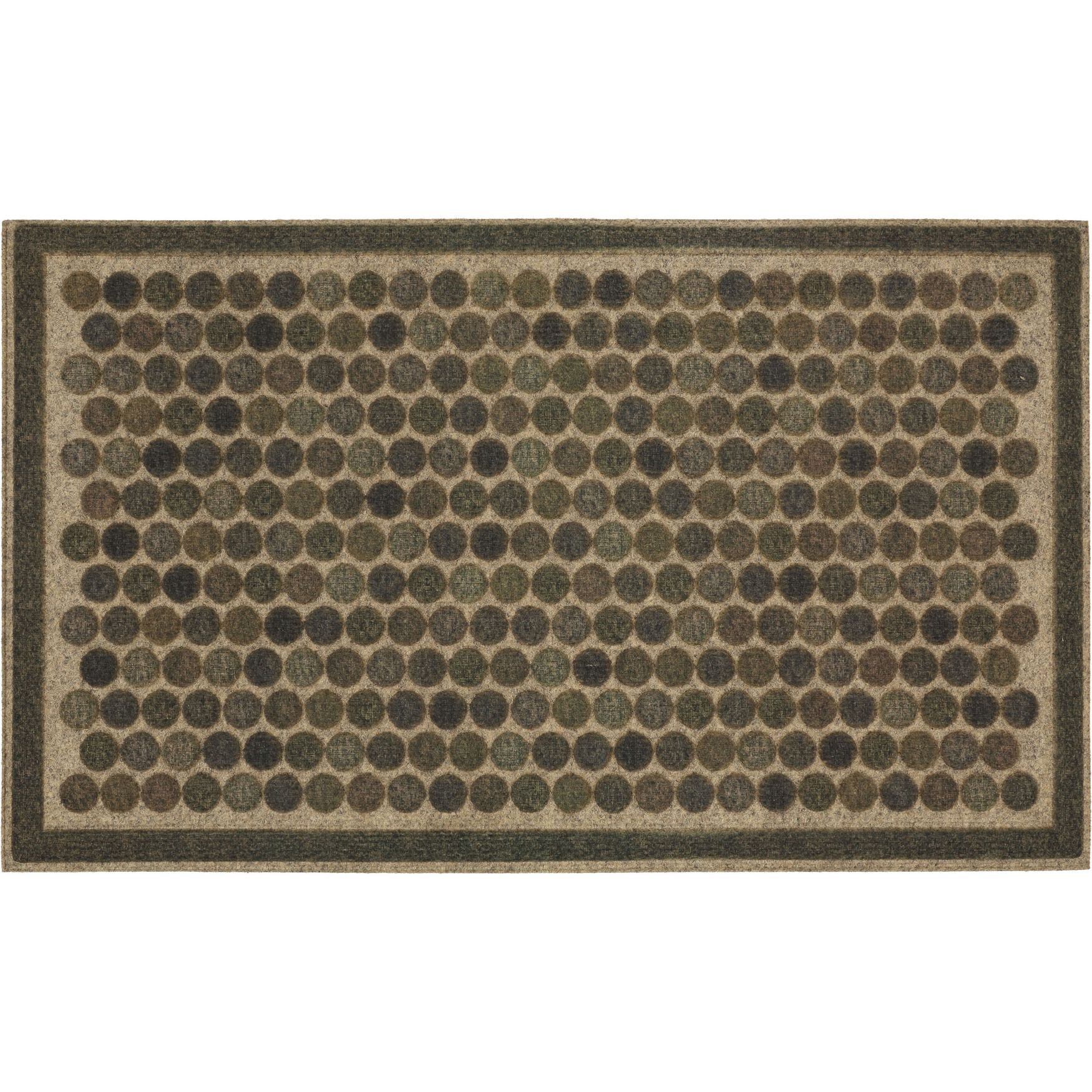 Colorful Dots Door Mat, GREY, hi-res image number 0