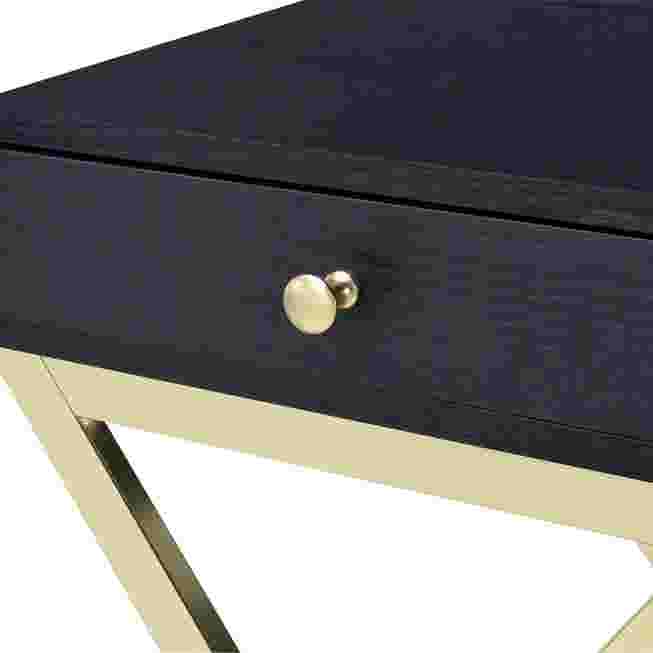 Navy drawer front with knob