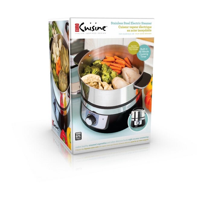 Euro Cuisine Stainless Steel Electric Food Steamer, , alternate image number 3