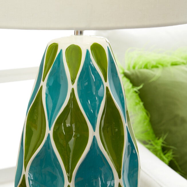 Green Stone Traditional Table Lamp, , alternate image number 5