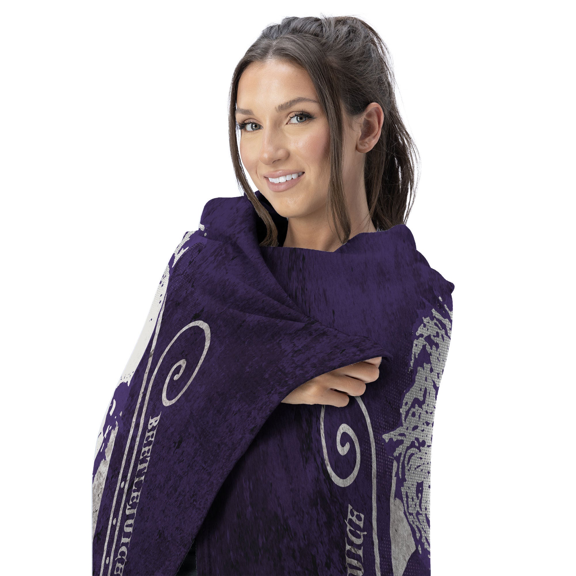 Warner Bros. Beetlejuice Big Dark Room Silk Touch Throw Blanket 40X50 Inches, PURPLE, alternate image number 2